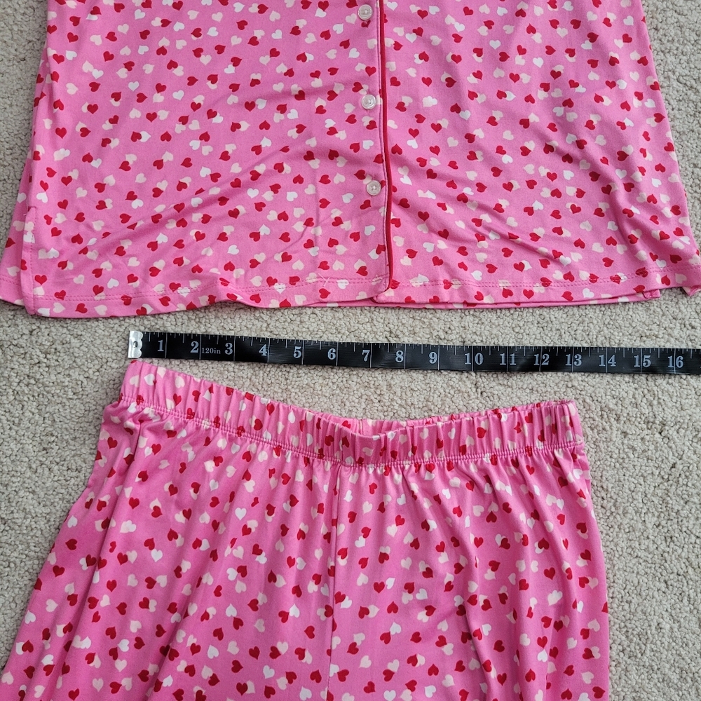 NWOT Kate Spade New York Pink Heart Long Sleeve Pajama Set Size S - Picture 7 of 9